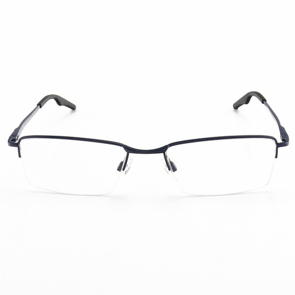 Armação de Óculos Retangular Meio Aro Wingback Azul